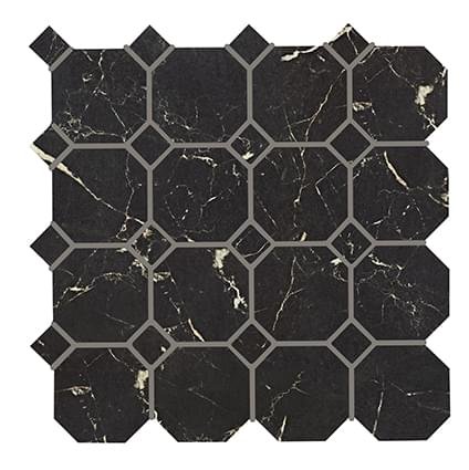 Piemme Valentino Marmi-Reali Ottagono Nero Reale Ret 30x30