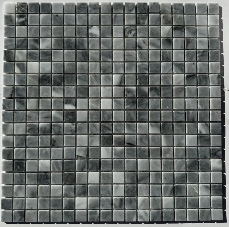 Pixel Mosaic Мрамор Ice Grey 15х15 мм Полированная 30.5x30.5