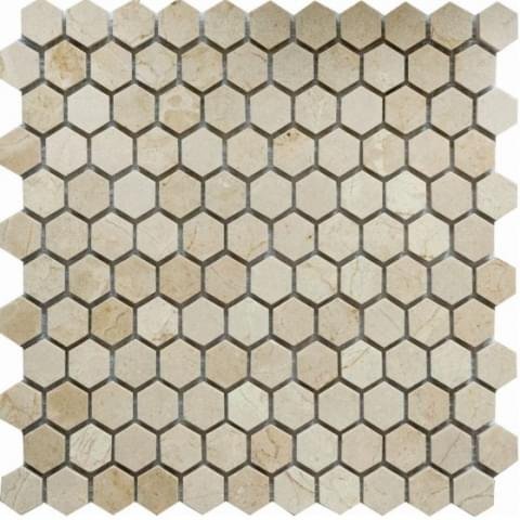 Q Stones Каменная Мозаика Hex 008-25P-10 30.5x30.5