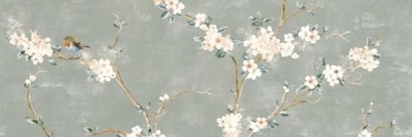Ragno Mixed Verde Decoro Fiori di Pesco A 40x120