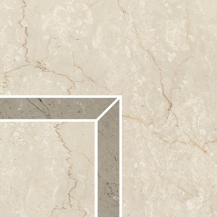 Refin Prestigio Botticino Fascia Minimal Lucido Anogolo R 15x15