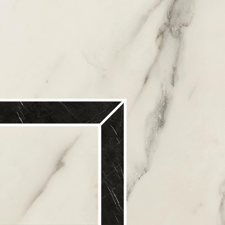 Refin Prestigio Statuario Fascia Minimal Lucido Anogolo R 15x15
