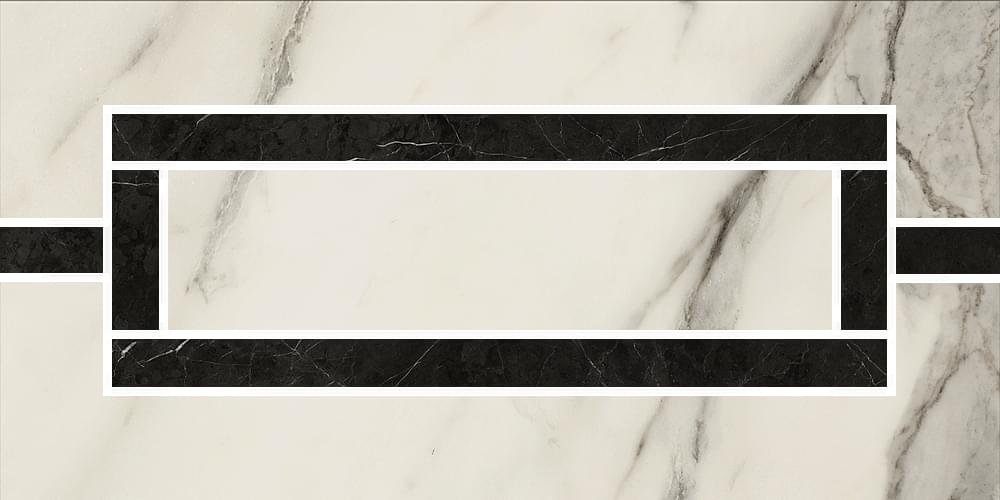 Refin Prestigio Statuario Fascia Minimal Lucido R 15x30