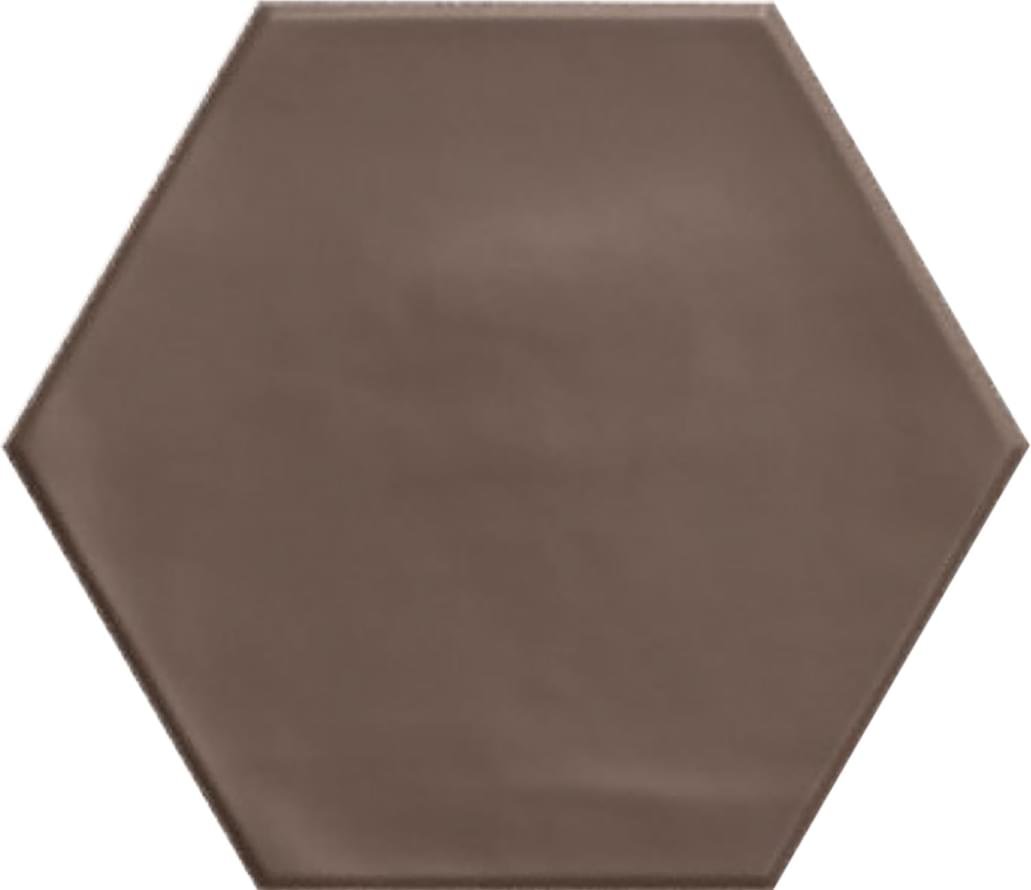 Ribesalbes Geometry Hex Brown Matt 15x17.3