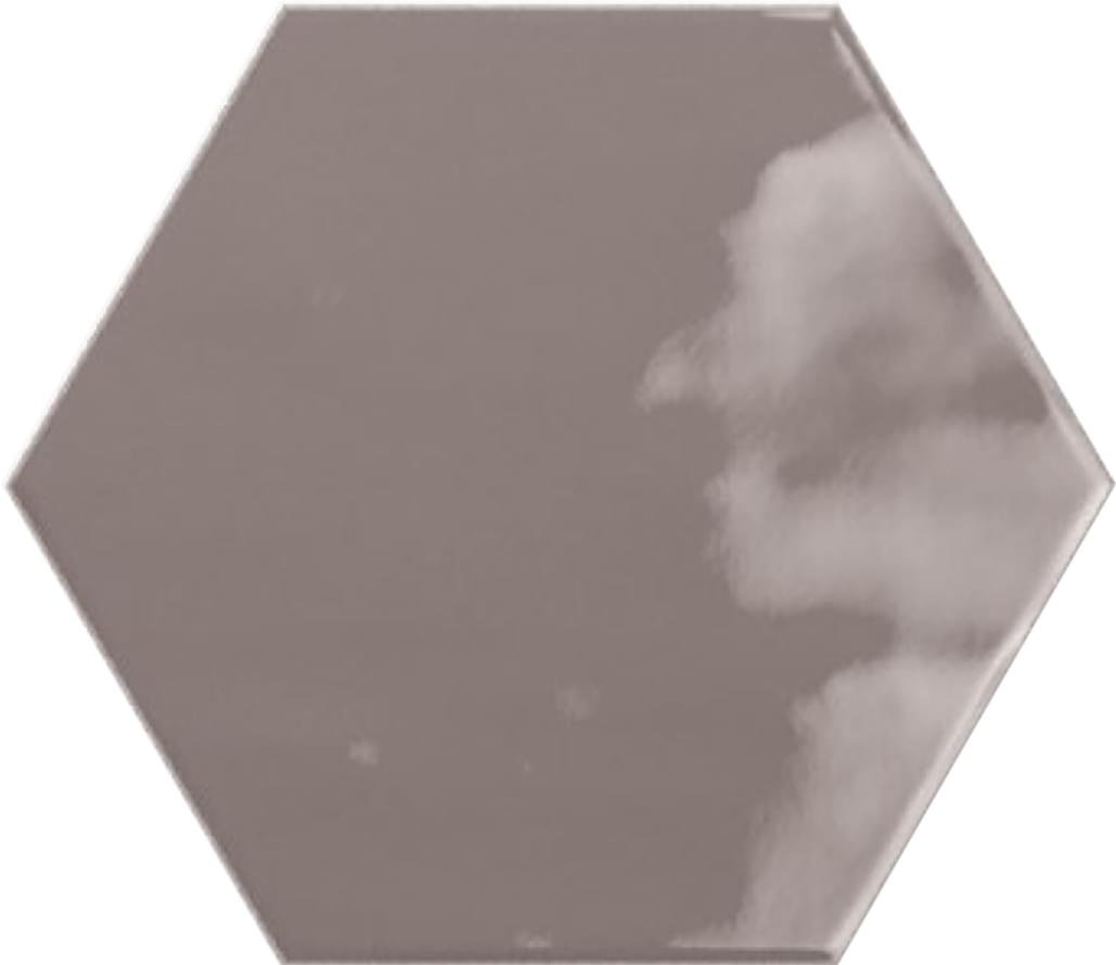 Ribesalbes Geometry Hex Charcoal Glossy 15x17.3