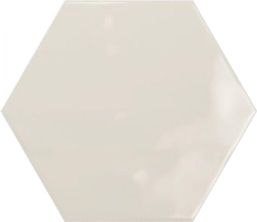 Ribesalbes Geometry Hex Creme Glossy 15x17.3