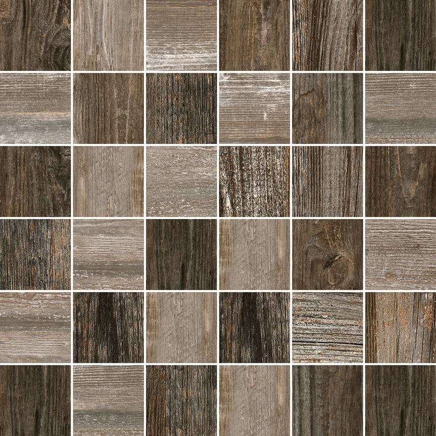 Ricchetti Artwood Mosaico 5x5 Multibrown Nt 30x30