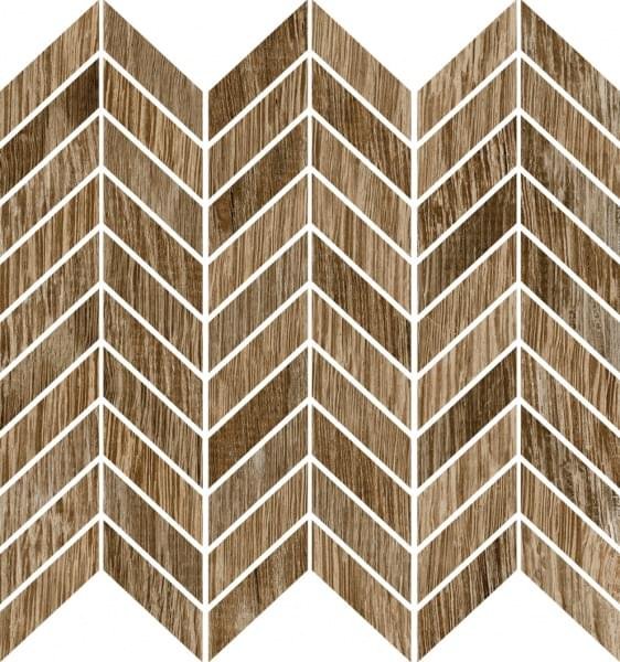 Ricchetti Blendwood Brown Mosaico Chevron Nat Ret 35x37