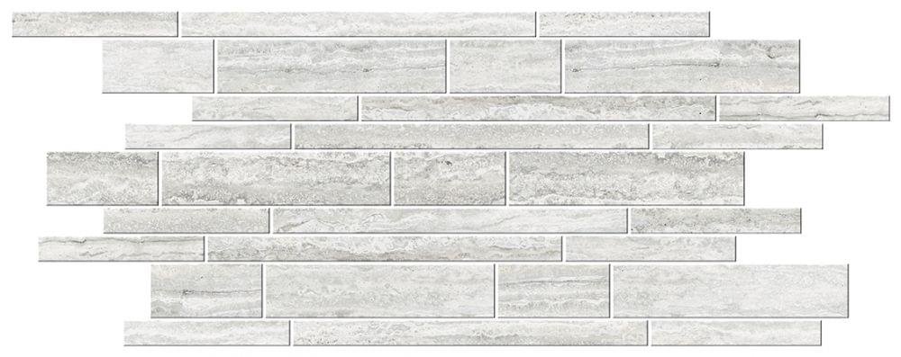 Ricchetti Italian Icon Vein Cut White Muretto Mosaico Nat 30x60