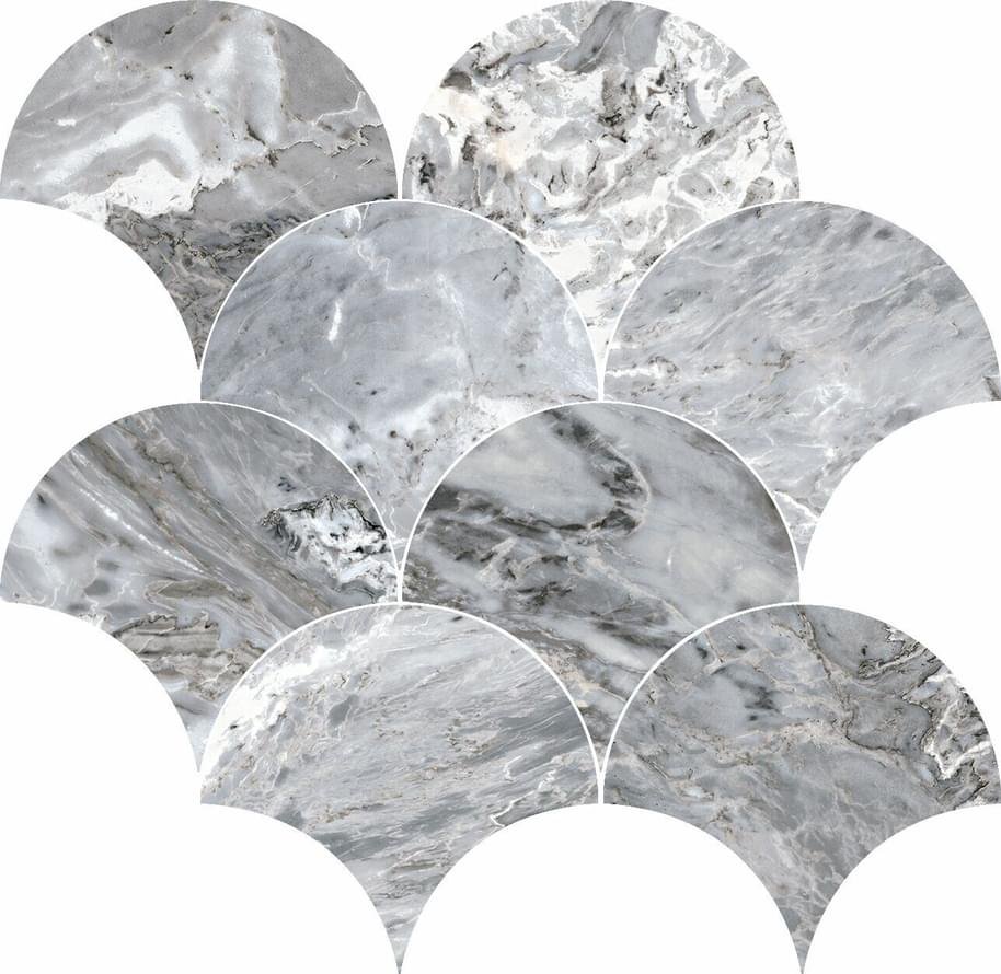 Roberto Cavalli Rock Symphony Mosaico Ventaglio Blues 28x29