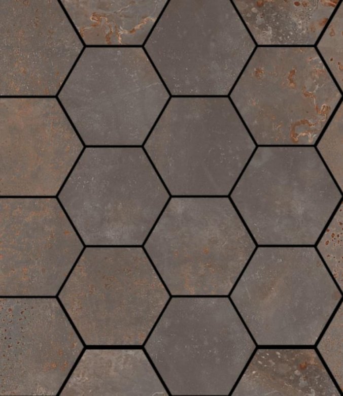 Sant Agostino Oxidart Hexagon Iron 27x32.5