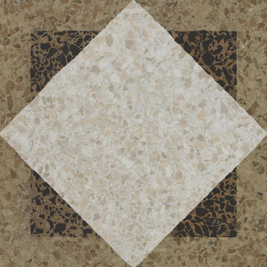 Settecento Accademia Quadrato Beige-Caramel-Caffe Decoro 47.5x47.5