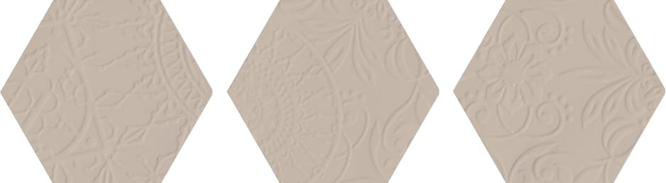 Settecento The Wharfs Decoro Esagona City Garden Taupe Set 3 Pcs 26x30