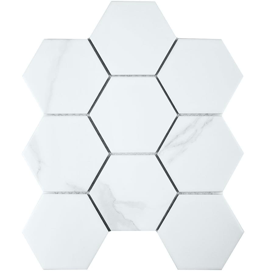 Starmosaic Homework Hexagon Big Carrara Matt 29.1x29.5