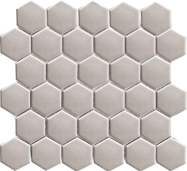 Starmosaic Homework Mosaic Hexagon Small Grey Glossy 27.1x28.2