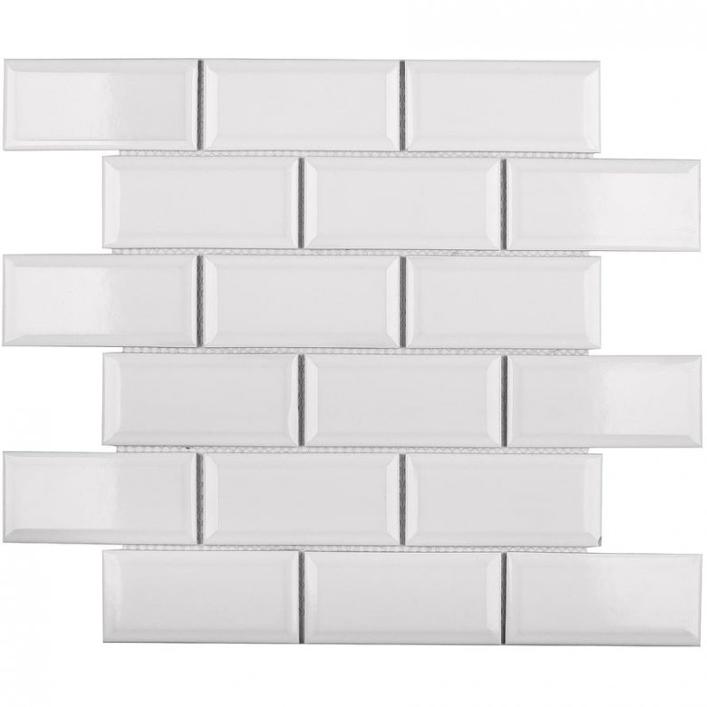 Starmosaic Homework Mosaic Metro White Glossy 45x95 28.8x29.4