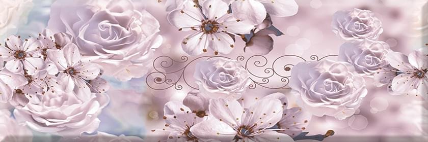 Super Ceramica Sky Decor Flores Lila 20x60