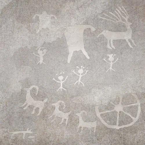 TileKraft Porcelain Prehistory White Decor Matt 60x60