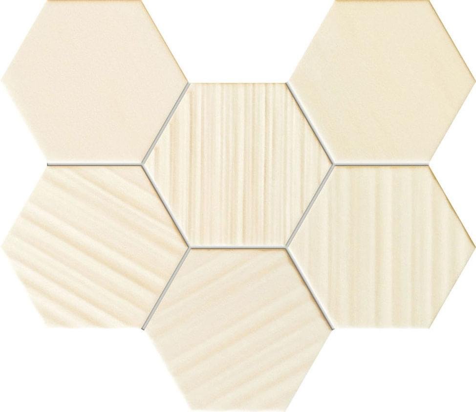 Tubadzin Horizon Mosaic Hex Ivory 22.1x28.9