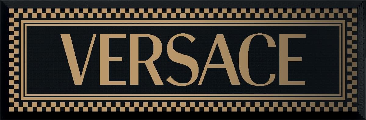 Versace Solid Gold Firma Black 20x60