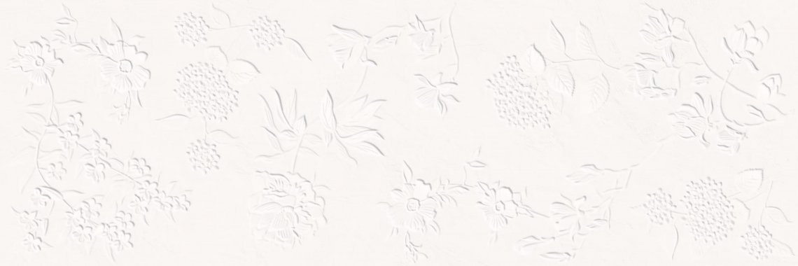 Villeroy Boch Jardin White Flower Decor Matt Rect 40x120