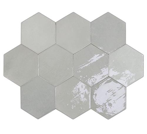 Wow Zellige Hexa Grey 10.8x12.4