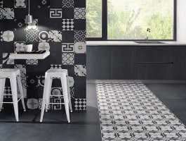 Плитка Fioranese коллекция Cementine Black And White